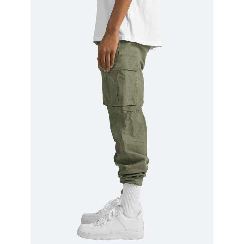 Sommer neue Herren-Kordelzug-Mehrzwecktaschen-Freizeit-Langhosen, Sport-Einfarbige Jogginghosen
