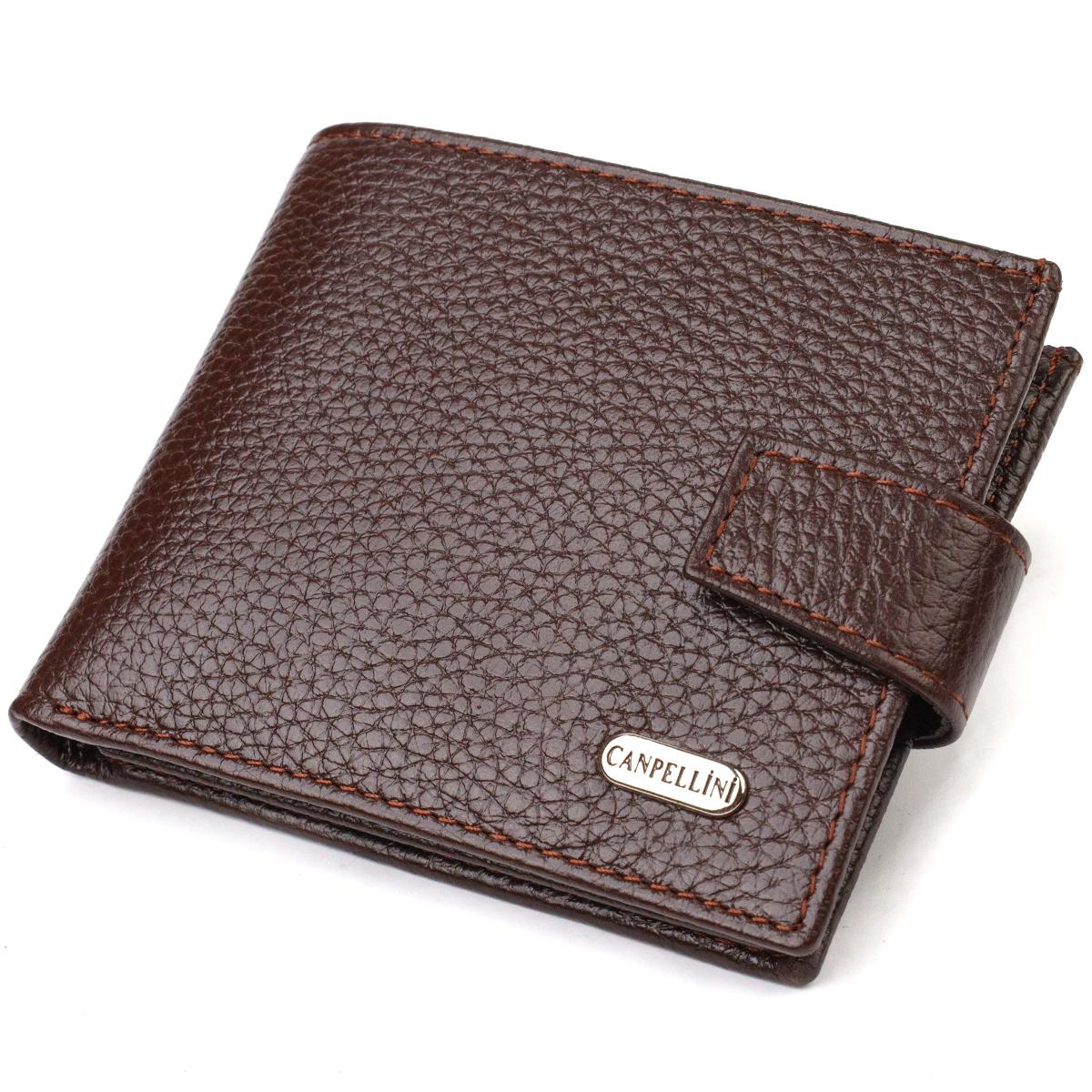 

Ідеальне портмоне для чоловіків із натуральної зернистої шкіри CANPELLINI 21881 Коричневий