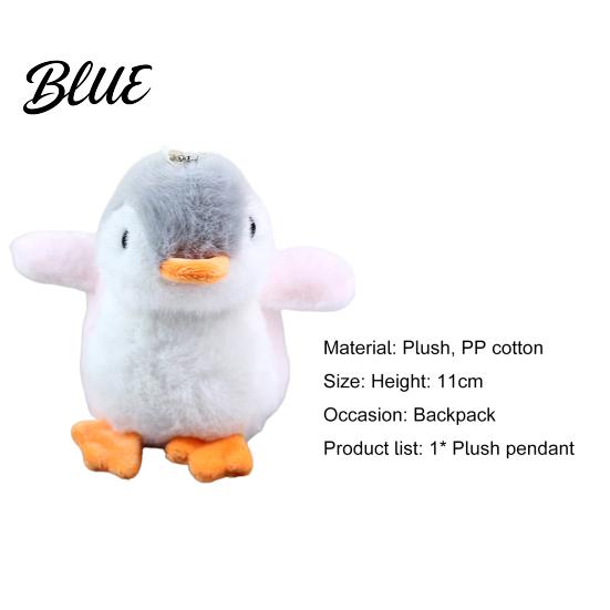 Handbag Charms Plush Pendant Soft Easy Hanging Mini 3D Eyes Keychain Cute Penguin