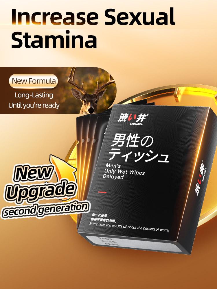 DRYWELL Delay Wipes Long-lasting Delay 8pcs Portable Non-numbing Blowjob Sex Delay for Men Enhanced Version Adult Products