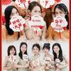 Double-Sided Red Happiness Fan for Bridesmaids and Bridal Party