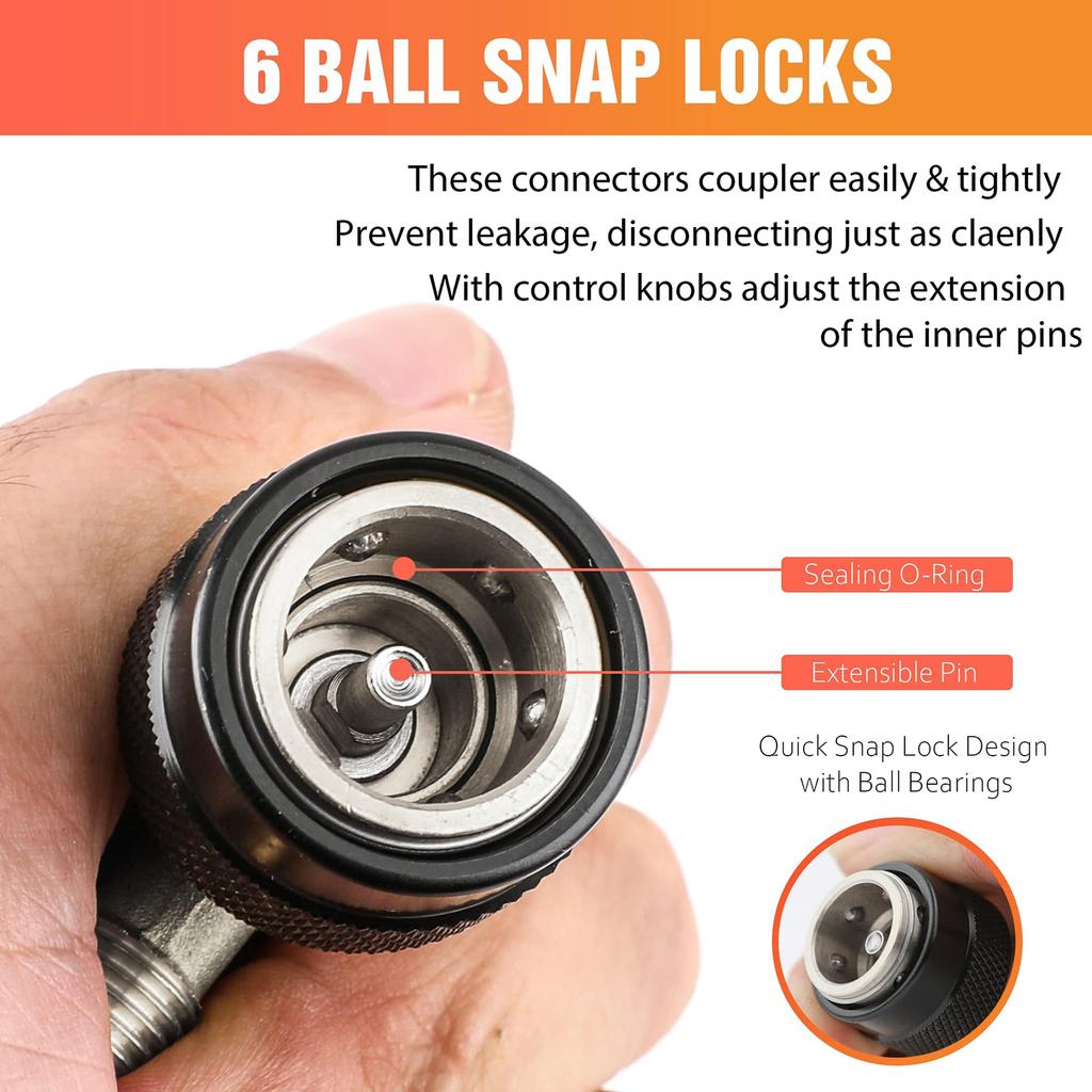 R134A NEW A/C AC Compressor R-134A Manual Quick Coupler Adapter Air Condition 1/4 SAE Connectors Accessories