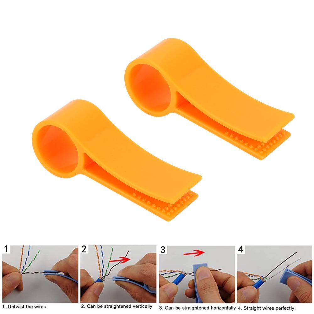 6Pcs Yellow Network Cable Straightener Cat5e Cat6 Cat7 Cable Tool Home network wiring construction