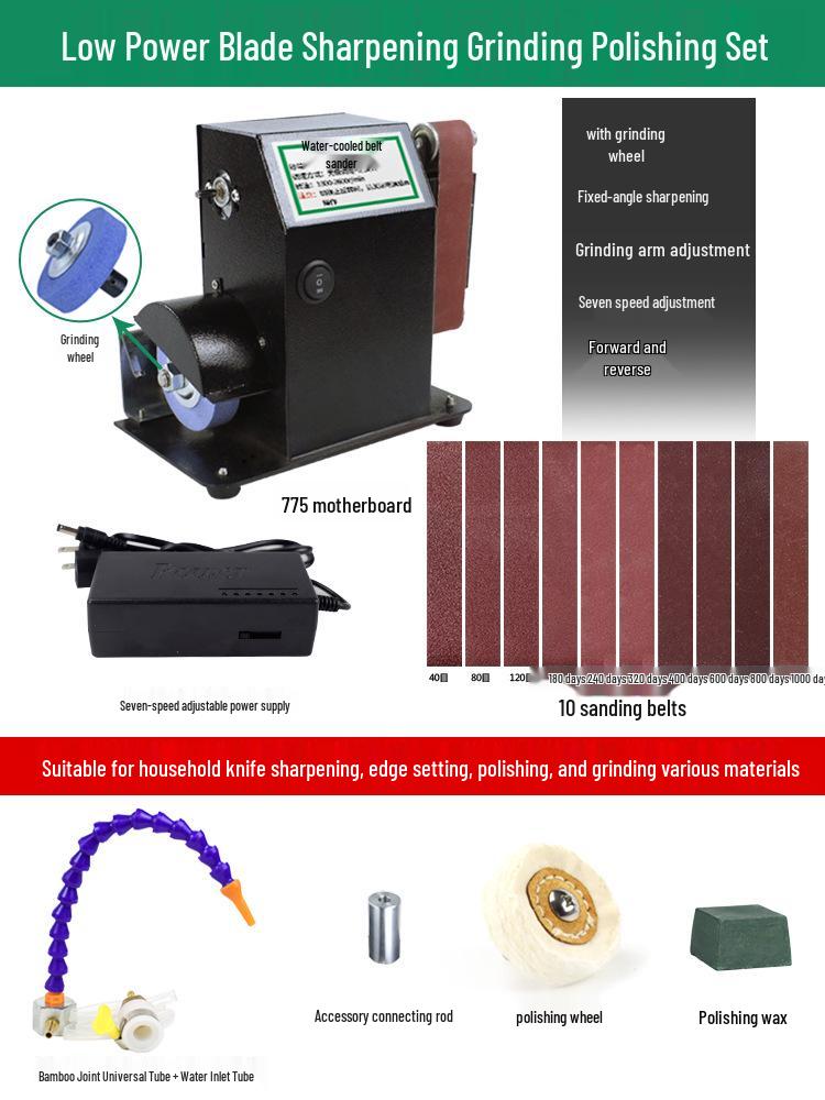 Water-Cooled Electric Sharpener: Automatic Belt Grinder for Scissors & Multipurpose Household Use