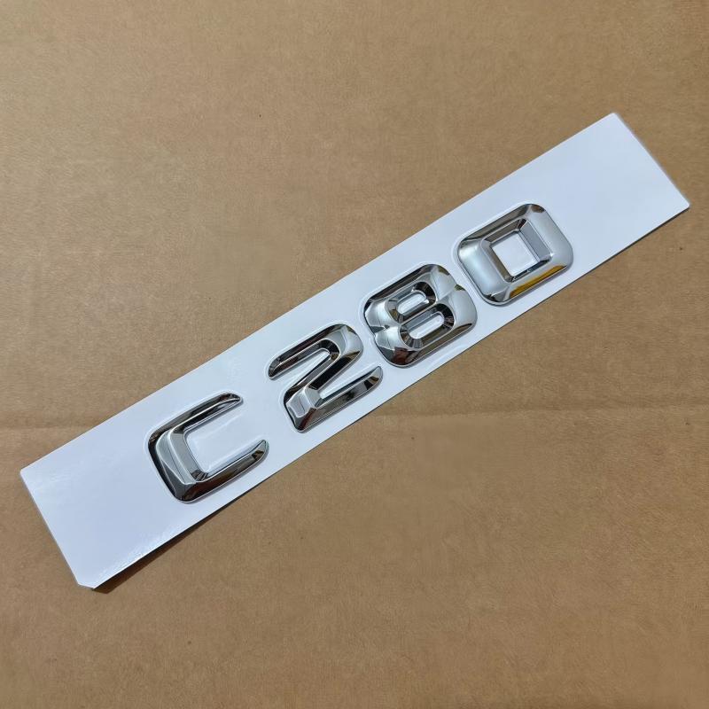 1x 3D ABS Chrom Emblem für MB Auto Heckklappen Emblem NGJM5 Schriftzug C180 C200 C220 C280 W205 W204 Zubehör