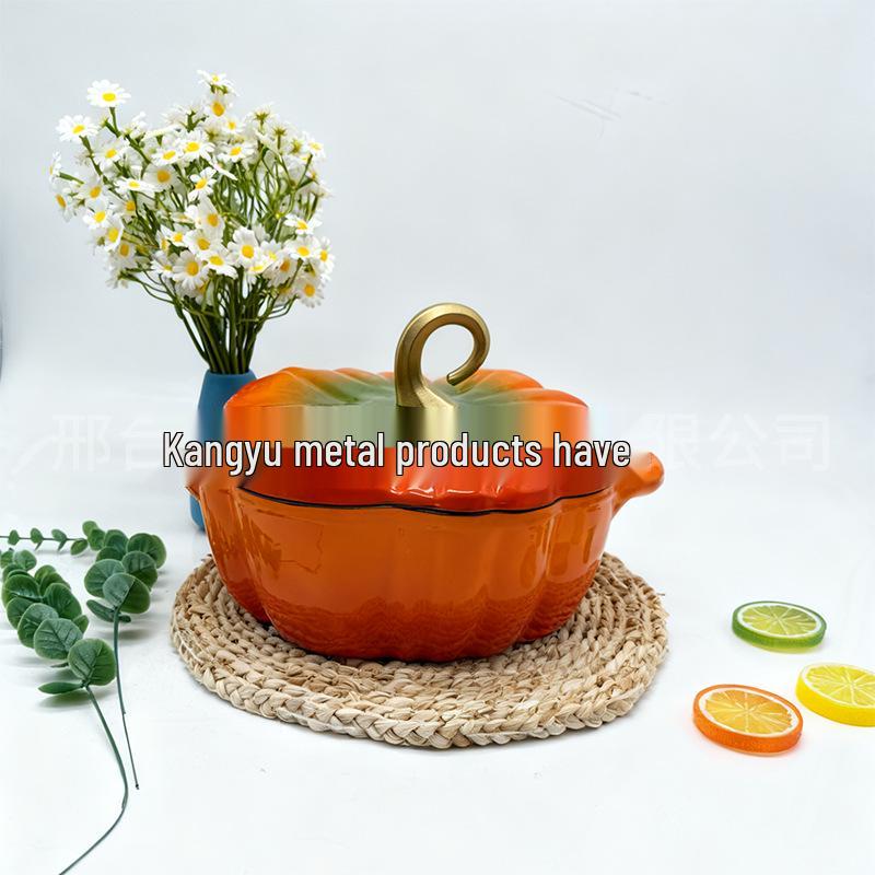 Large Capacity Multifunctional Cast Iron Enamel Stew Pot with Double Ears