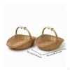 2 Pieces Wicker Storage Basket with Handle Woven Fruit Rustic for Kitchen, Home Organization