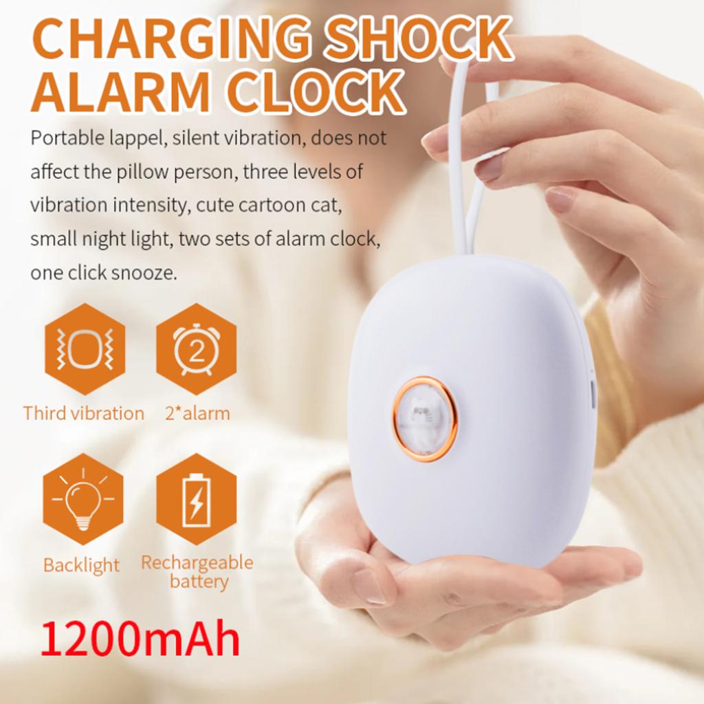 Silent Vibrating Alarm Clock 2 Vibrating Modes 24H LED Alarm Clock Multifunctional for Hearing-impaired Deaf Bedroom