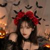 Spider Web Halloween Headband Black Artificial Flowers Party Role-playing Accessory  Dress Up