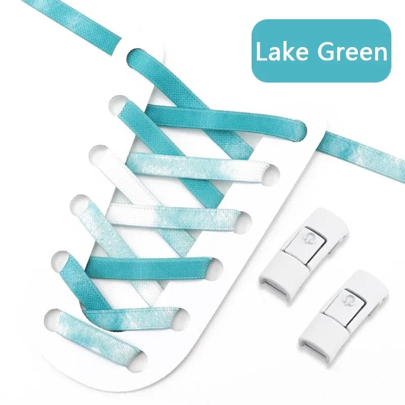 No Tie Shoelaces Flat Metal Press Lock Elastic Shoe Laces For Sneaker 1 Second Quick On/off Lazy Shoes Lace Accessories Unisex