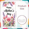 Love Mom Banner Purple Lavender Mother Honor Banner Mom Greeting Display Red Berries Happy Mother's Day Banner For Mother's