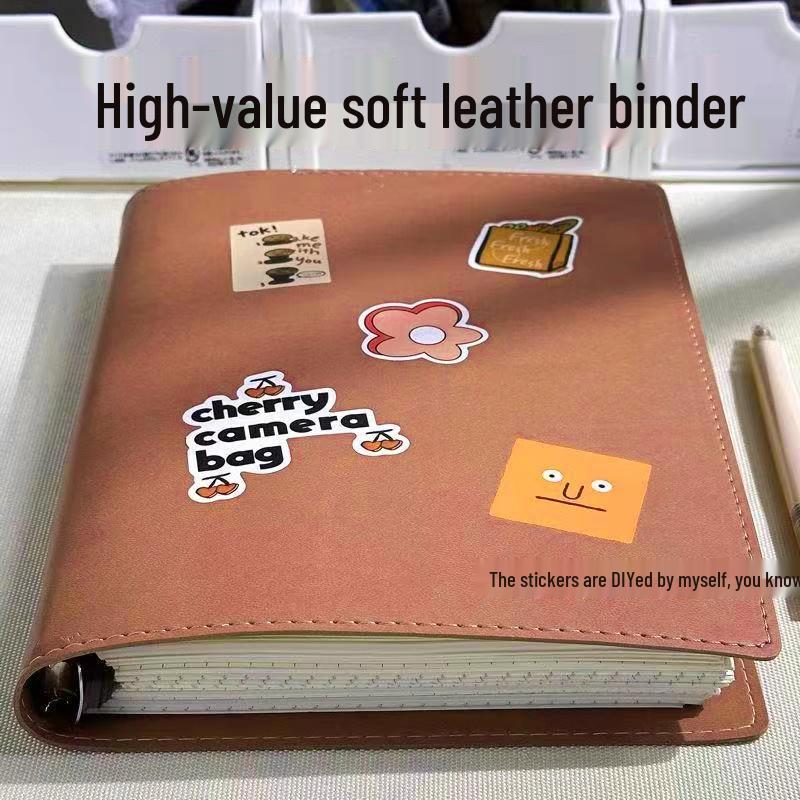 Notizbuch im Ins-Stil aus weichem Leder: B5 & A5 Leerer Tagesplaner für Schüler