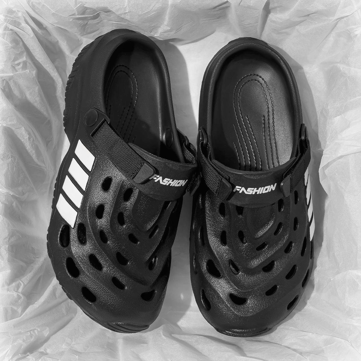 

Hole slippers men s 2025 new summer wear non-slip thick bottom indoor home bathroom bath dormitory 44-45 [Suitable for sizes 43-44]