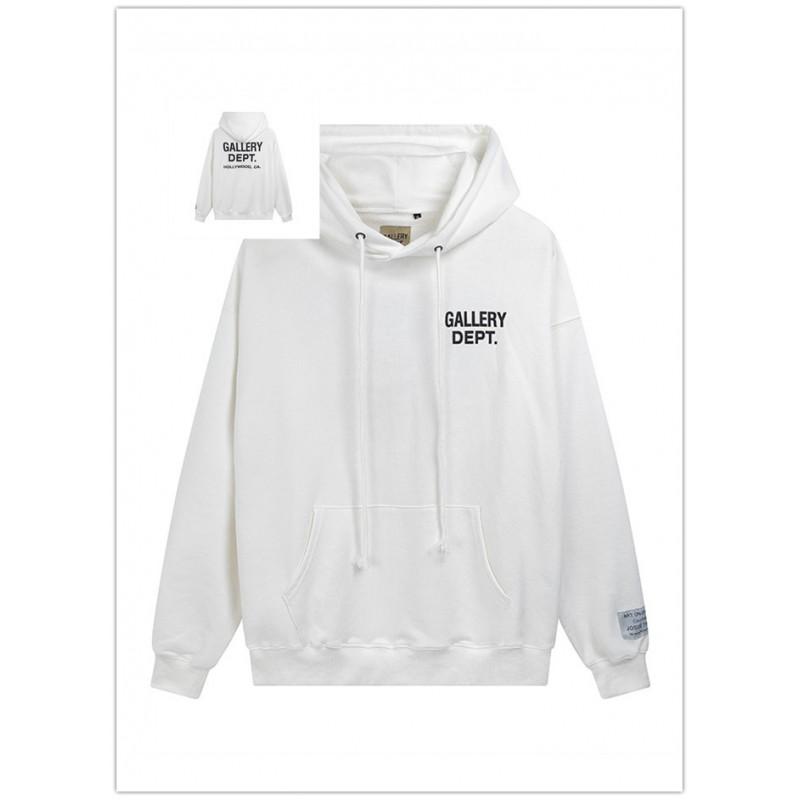 GALLERY DEPT Hoodie Men Women Oversized Cotton Fleece Pullover Sweatshirt Streetwear Loose Fit Long Sleeve