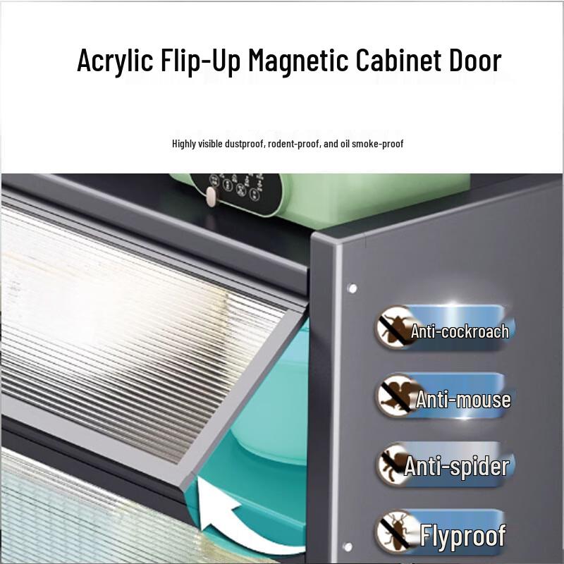 Carbon Steel 4-Tier Kitchen Storage Rack