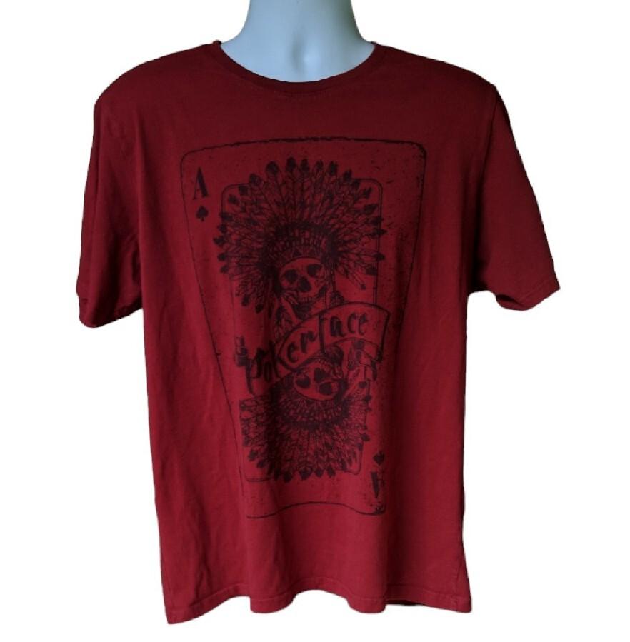 Pokerface T-shirt SMOG XL Cranberry Skull Headress Skeleton Ace Of Spades S разноцветный