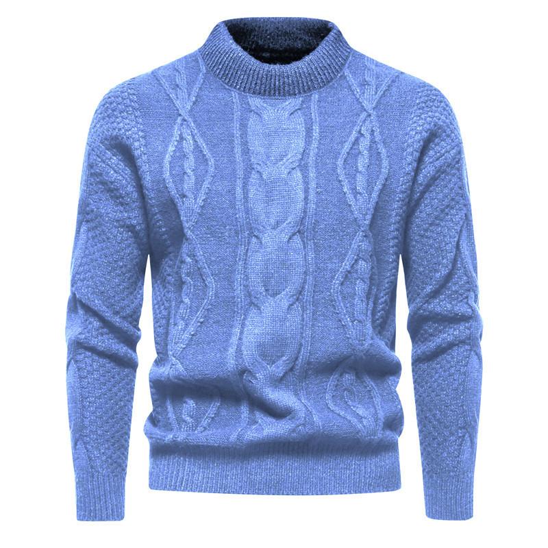 Autumn and Winter Sweater American Retro Men's Knitted Sweater European Size Casual Crew Neck Bottoming Shirt Men's Coat