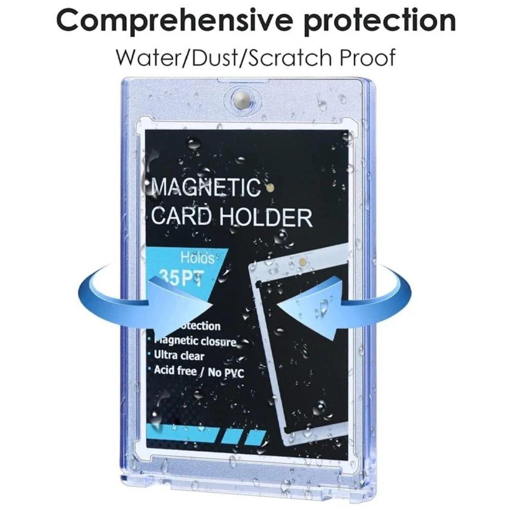 Hard Plastic Magnetic Card Holder Acrylic Cards Protectors Sports Star Cards Case Idol Photo Cards