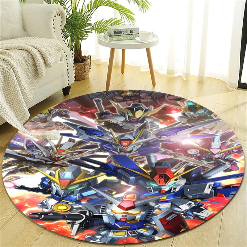 Personalized Gundam Round Chair Office Rug - Perfect for Mat, Office Chair & More - Ideal Gift for Birthdays and Holidays