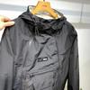 Youth Spring and Autumn Design Unique Punching Jacket Men Personalized Solid Color Hooded Workwear Jacket