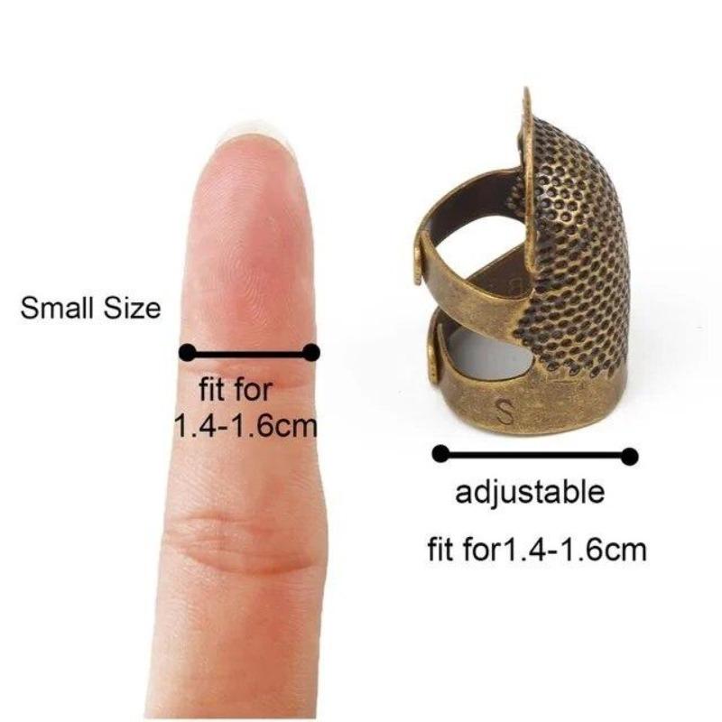 Retro Finger Protector Antique Ring Handworking Needle Thimble Needles Craft Household DIY Sewing Tools Accessories