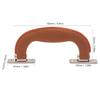 Vintage Suitcase Handle Sturdy Durable Black Trunk Pull Handle Imitation Leather Brownish Plastic Luggage Handles