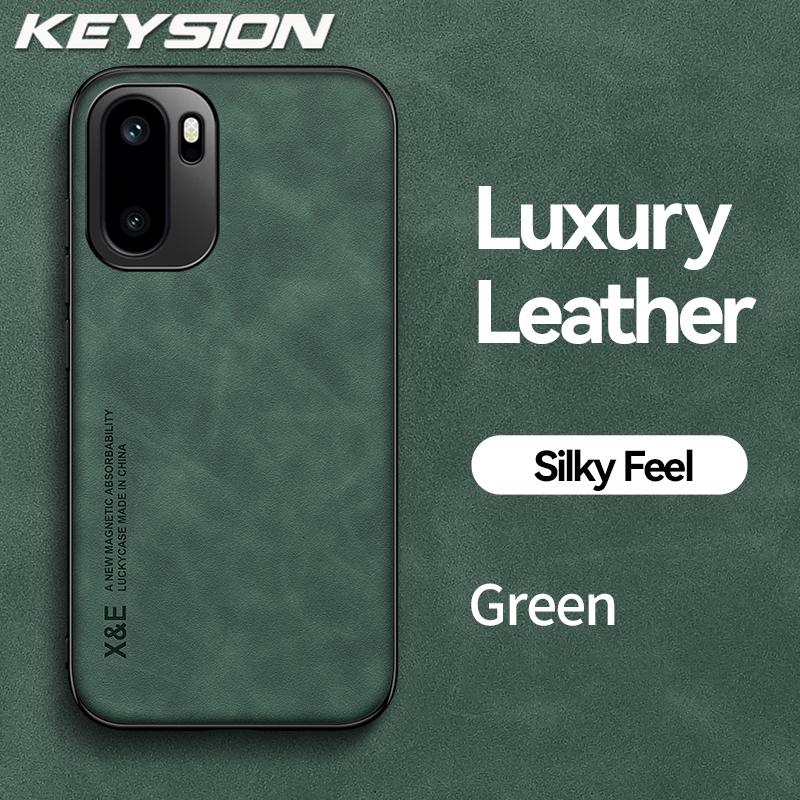 KEYSION Luxury Retro PU Leather Phone Case for OnePlus 15R Soft Silicone+PC Shockproof Phone Back Cover for OnePlus 1+ Ace 6 6T