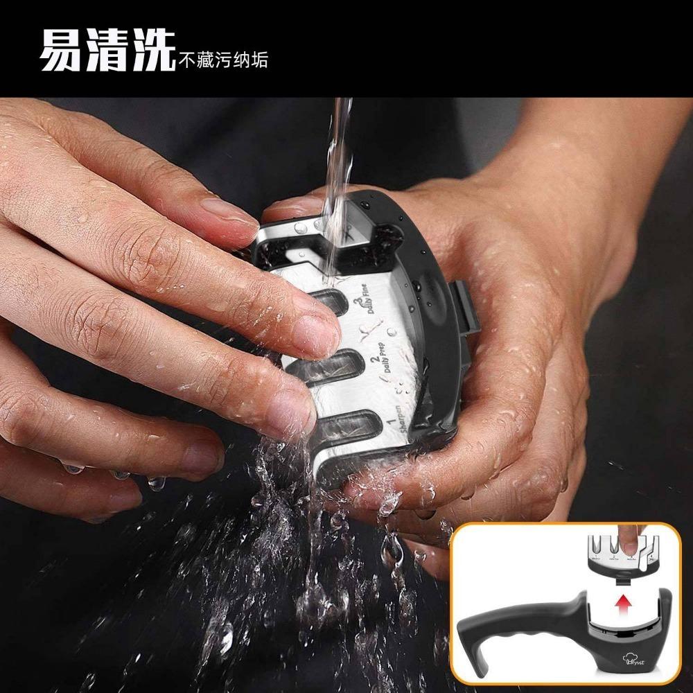 Knife Sharpener Professional 4 Stages Whetstone Kitchen Chef Knives Grinder Scissors Sharpening Stone Heavy Duty Diamond Blades