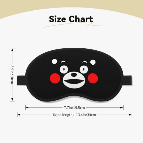 Kumamon Eye Mask for Sleeping, Comfortable Sleep, No Pressure, Light Blocking, 99% Light Blocking, Perfect for Lunch Breaks, Travel, Business Trips, L