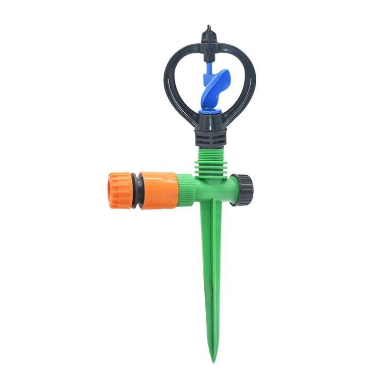 Garden Lawn 360 Degree Rotating Sprinkler 1/2" Male Thread Scattering Nozzle Automatic Rotating Watering Nozzle With Support