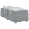 Bed Frame with Mattress Light Grey 90 X 190 Cm Fabric