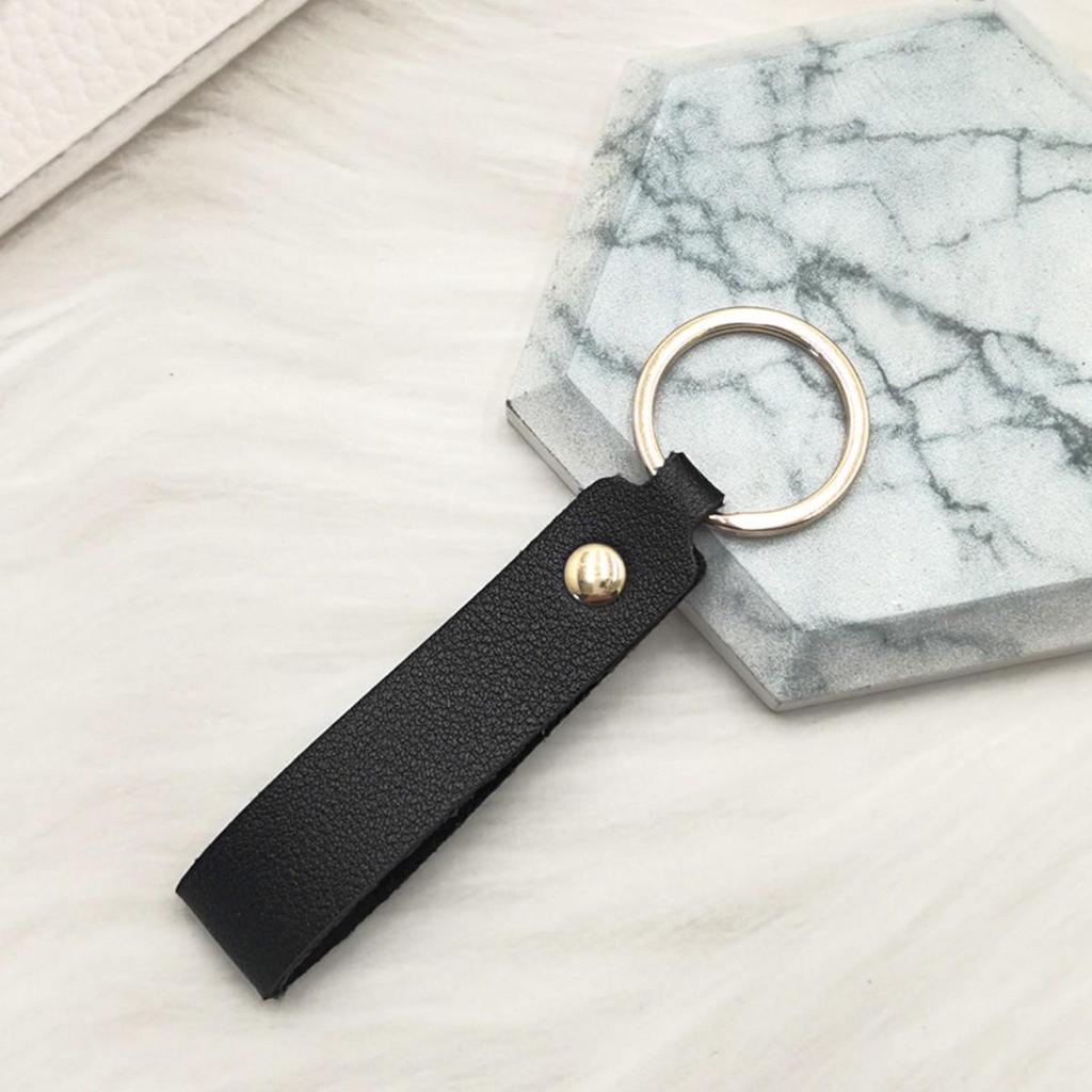 Creative Solid Color PU Leather Keychain | Small Gift for Business