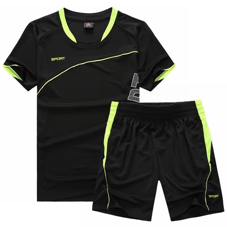 1701 Short Sleeve Suit Running Suit Men'S And Women'S Sportswear Training Suit Mountain Climbing Casual Side Pocket M-5Xl