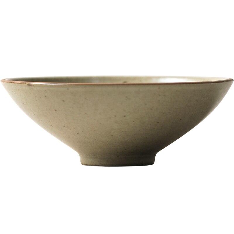 Ceramic noodle bowl retro simple bowl restaurant shoulder salad with rice bowl for household fruit 5 inch | bowls