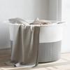 VidaXL Laundry Basket, Hamper with Handles, Laundry Chest with Storage, Bathroom Organizer, Grey 358470