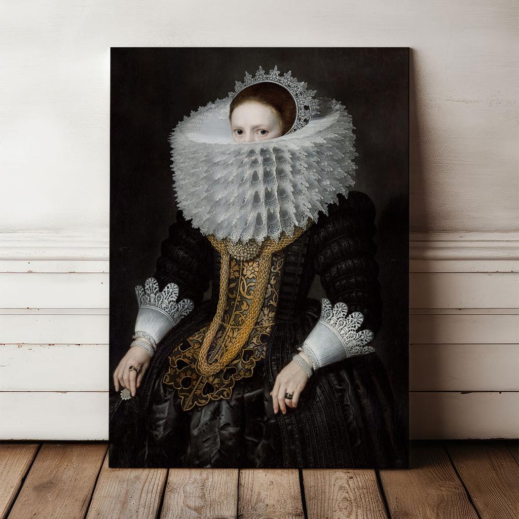 Canvas Painting Portrait Corset Lace