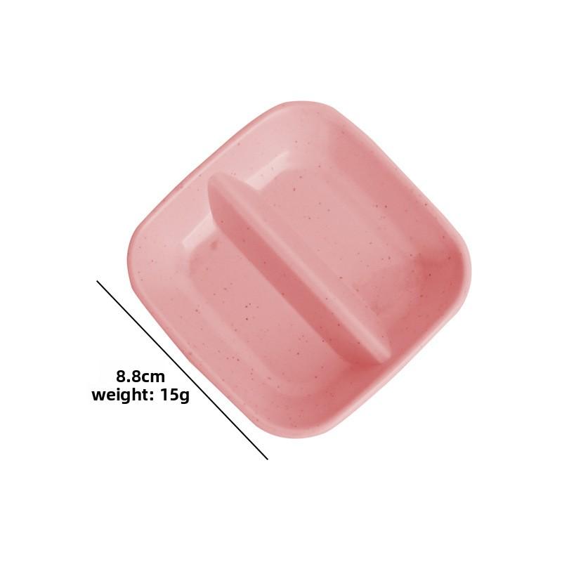 Creative Double-Compartment Seasoning Dish for Home Kitchens