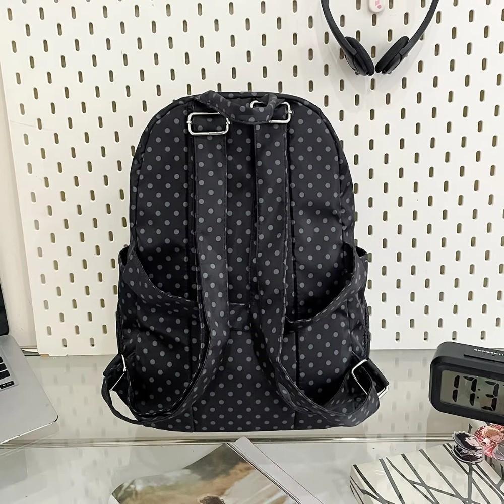 Versatile Polka Dot Women's Backpack Lightweight Nylon Backpack Bag School Bag For Students Travel Use