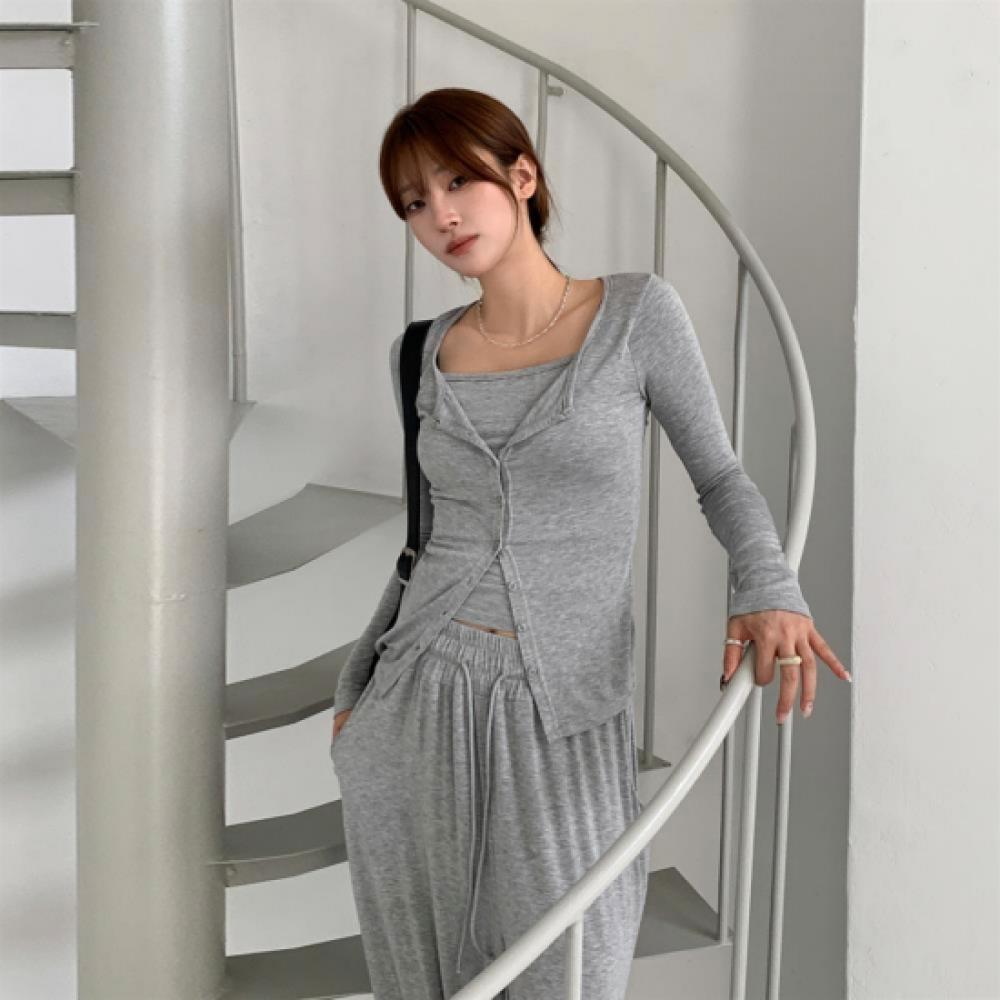 New Arrivals Open Run Women Rayon Long Sleeve T shirT And bAnding panTs seT