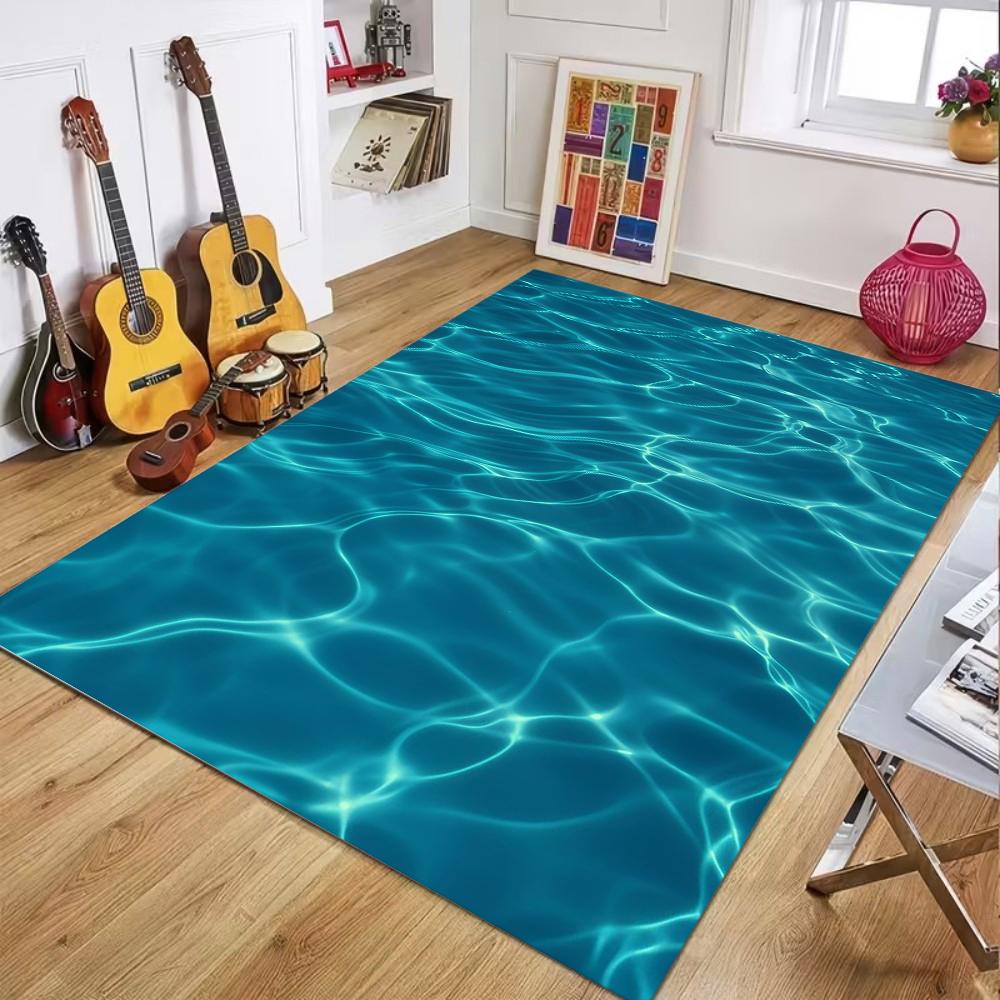 Summer Cool Sea Wave Carpet for Living Room Sofa Decor Rugs Bedroom Rug Kitchen Coffee Table Mat Vacation Home Rug Hallway Rug
