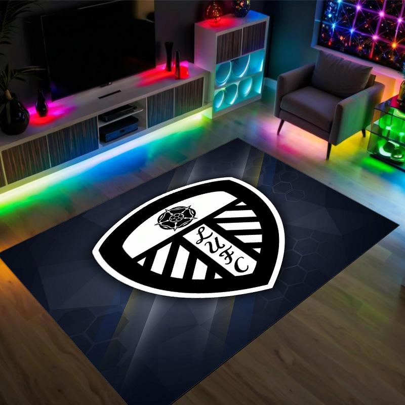Tappeto in velluto di cristallo Design Leeds United Accogliente Non?Tappeto Stampato Antiscivolo per Camera da Letto Soggiorno Ingresso