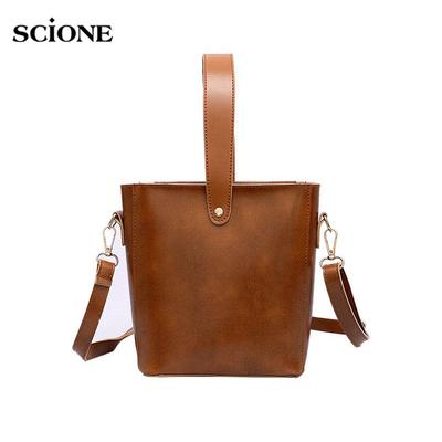 Bucket Bag Women's Simple Wild Large Capacity Shoulder Bag Diagonal Bag Leisure Handbag Tide