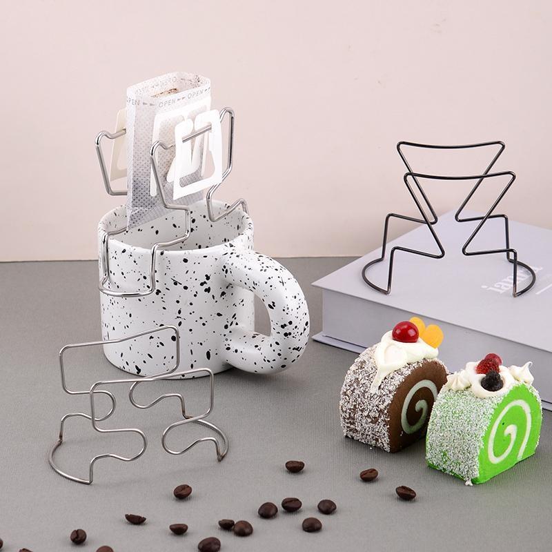 Stainless Steel Hanging Ear Coffee Drip Stand Portable Hand Brew Filter Holder Coffee Dripper Rack For Home Office Camping