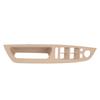 Beige ABS Window Control Switches Trim Panel , Clip On Driver-Position Door Replacement with Handle Opening, Rear Reinforcement Ribs and Integrated