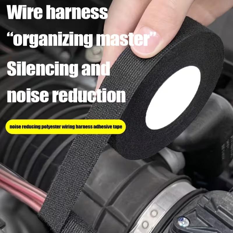 High Temperature Wire Harness Cloth Tape Automotive Cable Loom Heatproof Fabric Adhesive Tape for Engine Electrical Insulation