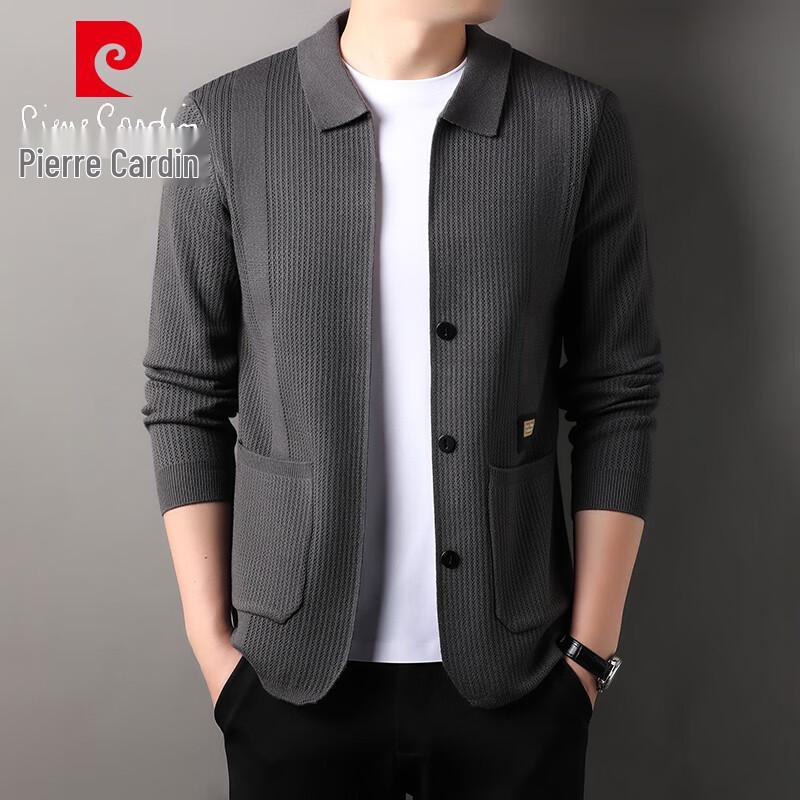 Pierre Cardin Men's Business Casual Lapel Knit Cardigan
