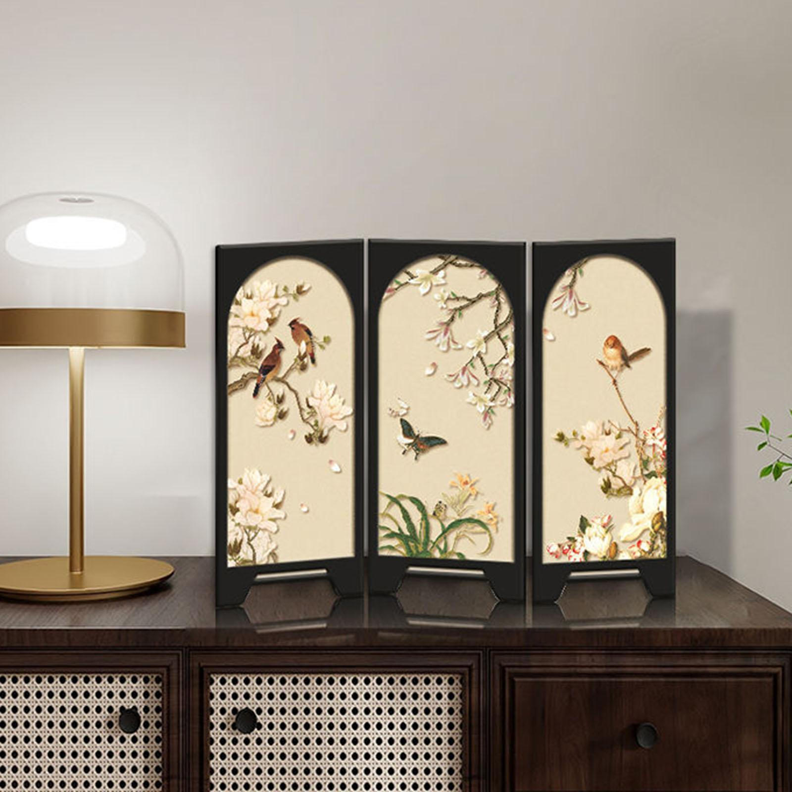 

Мини складной экран-перегородка из 3 панелей для дома Style A