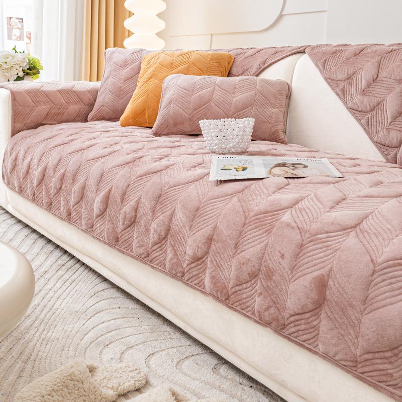 Kurzflor Sofa Schutzhülle Sofakissen Herbst und Winter Verdickte Couch Matten Mehrfarbig Dekorativ Staubdicht Speziell