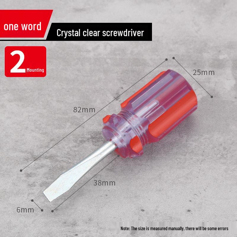 Compact Mini Two-Way Screwdriver: Short Handle, Interchangeable Phillips, Slotted, Torx Heads
