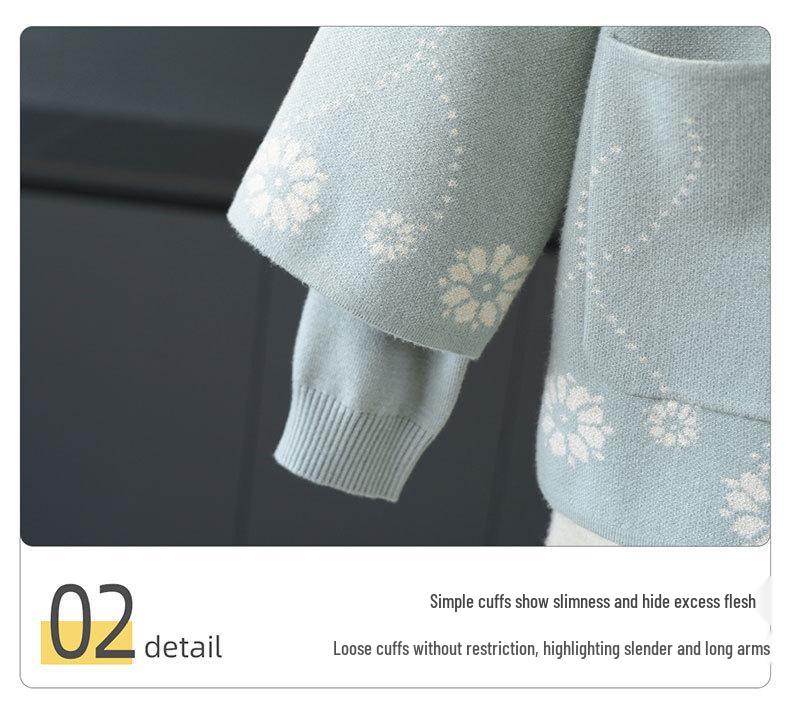 Jesienny dwuczęściowy zestaw dzianinowy 2025: Stylowy top kardiganowy dla kobiet w średnim wieku i starszych